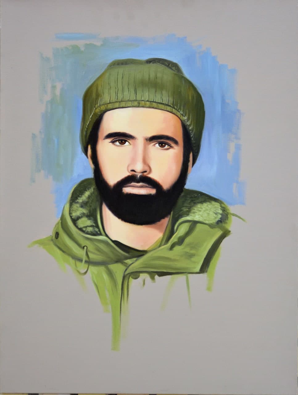 نقاشی چهره شهید محسن جهانبخشی